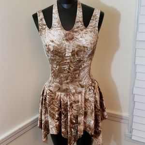 Dansco Brown/Cream Crushed Velvet Dance Costume